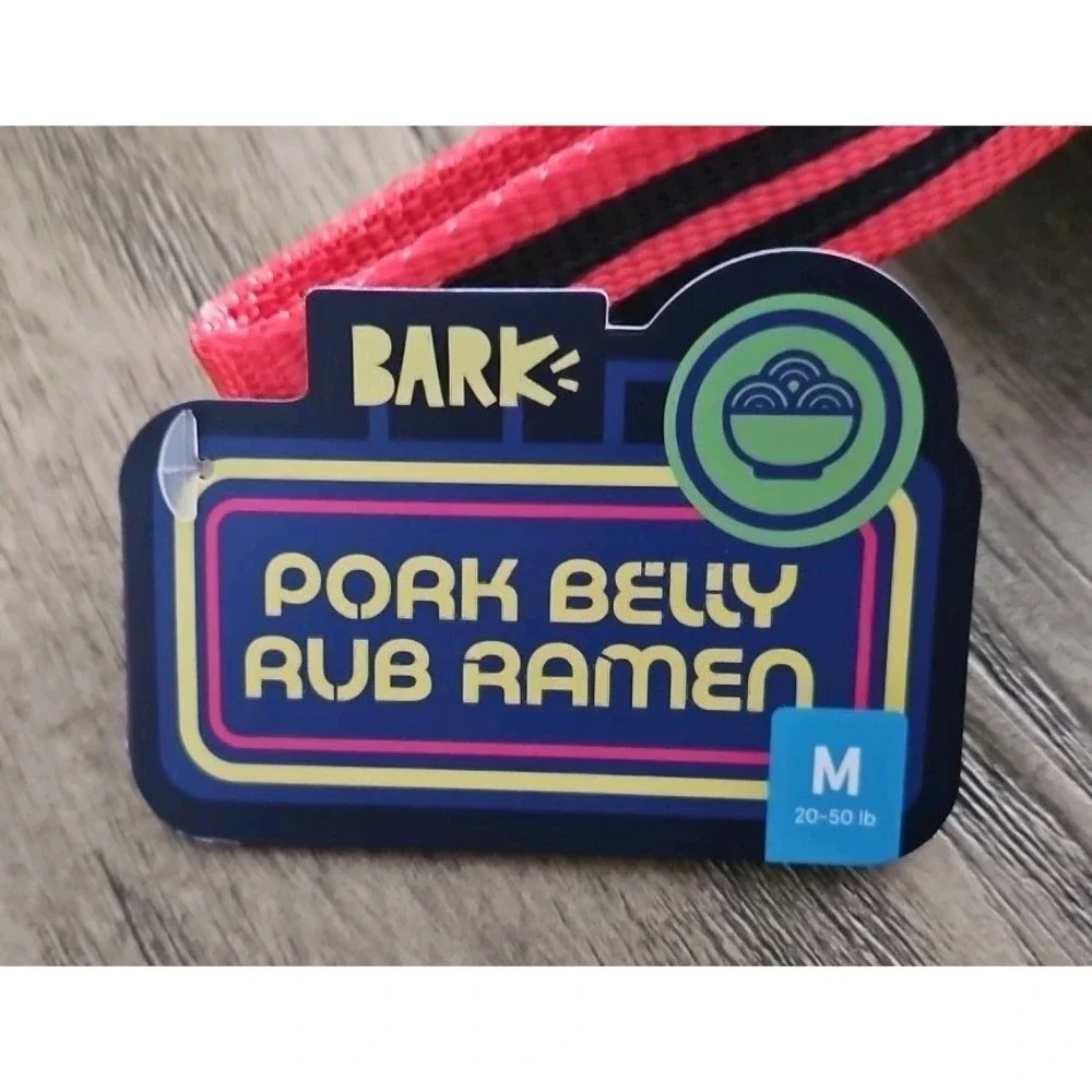 Bark Box PORK BELLY RUB RAMEN Med 20-50 Lb Dog Tug/Fetch Toy 216964 New w Tags